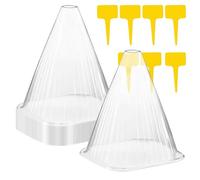 20 Pz Protezioni per Piante,Cappellino da Sole per Piante con Etichette per Piante,Cappa di Protezione per la Crescita, Proteggi Piante,Campane per Piante da Giardino, Copertura per Campana per Piante