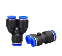 20 pz PY PW Connettori Aria 4 6 8 10 12mm Raccordo Pneumatico Quick Connect Tee 3Way Tubo di Plastica Tubo Tubo connettore(Color:PY-8)