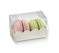 20 PZ Scatola astuccio pvc con vaschetta pelle bianca 8x5x5 cm 0L9B