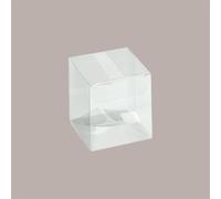 20 Pz Scatola Automontante Trasparente per Confezionamento Regali e Alimenti 10x10x10 cm