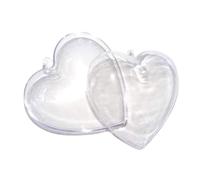 20 pz scatole bomboniera cuore trasparente plexiglass porta confetti 6,5x6,2 cm