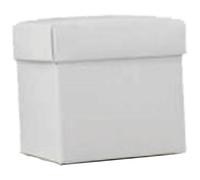 20 Pz Scatole bomboniere fondo coperchio 10x10x10 cm cartone bianco scatolina pi
