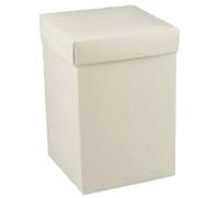 20 Pz Scatole bomboniere fondo coperchio 10x10x15 cm cartone bianco crema scatol