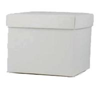 20 Pz Scatole bomboniere fondo coperchio 14x14x12 cm cartone bianco scatolina pi