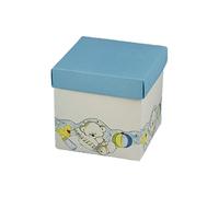 20 PZ scatole cartone pieghevole Celeste 10x10x10 cm bomboniere fondo coperchio