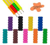 20 Pz Schiuma Matita Impugnature Matita Morbido Cuscino Scrittura Disegno Ausilio Scrittura A Mano Portapenne Comfort per Diamante Strass Pittura Penna Scuola Materna Bambini Studenti Colori Assortiti
