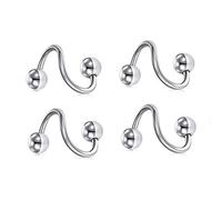 20 PZ Segmento Clicker Anelli Contorto Bilanciere A Spirale Cartilagine Helix Orecchino del Cerchio Acciaio Chirurgico Labbro Labret Piercing A Ferro di Cavallo Convenient Handled