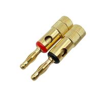 20 pz/set 4mm Spina A Banana Rame Puro Placcato Oro Amplificatori Filo 'altoparlante Connettori Audio Video(8 Red)