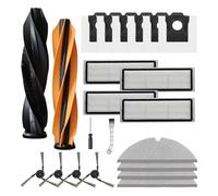 20 pz/set, compatibile for Dreame, D20 Pro Plus Robot aspirapolvere doppia spazzola principale 6 sacchetto for la polvere 4 tampone filtro cacciavite for pulizia laterale