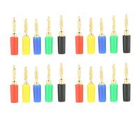 20 Pz/set Spine a banana da 2 mm, Spine a banana a colori misti Sonde per test degli altoparlanti Connettore dell'amplificatore per cavo dell'altoparlante Cavo dell'altoparlante per test elettrici