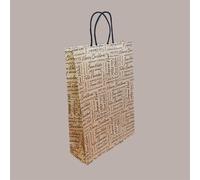 20 Pz Shopper Carta Marrone Words Manico Cordino 190x90H250