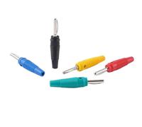 20 Pz Spina A Croce In Rame Senza Saldatura 4mm Spina A Banana Ad Alta Corrente Ad Alta Tensione Bomb Stick Connettore di Prova di Alimentazione filo Senza Saldatura(Black)