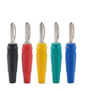 20 Pz Spina A Croce In Rame Senza Saldatura 4mm Spina A Banana Ad Alta Corrente Ad Alta Tensione Bomb Stick Connettore di Prova di Alimentazione filo Senza Saldatura(Black,500PCS)