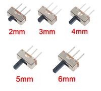 20 Pz SS12D00 Interruttore on-off mini Interruttore A Scorrimento 3pin 1P2T 2 Posizione Interruttore a levetta di Alta qualità Lunghezza Della Maniglia: 3 MM/4 MM/5 MM/6 MM