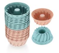 20 Pz Stampo in Silicone per Torte, Mini Tortiera Stampo per Torte, Tortiera Silicone a Spirale, Stampo Budino Ciambella, Gugelhupfform per Dolci Ciambella Torta Gugelhupf Cake Stampo