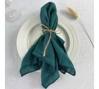 20 Pz Tovaglioli Garza di Cotone 41 Cm Tovagliolo Mussola Strofinacci Cena retrò Garza Festa di Nozze Rustico Decorazione della Tavola, Dark Green