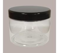 20 Pz Vaso Barattolo Pet Trasparente Basso 100 Ml + Coperchio Nero Lucido Ideale per Gelato