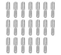 20 Pzz. Perni Filettati a Doppia Rstremità da M4x10mm a M5x10mm con Testa a Intaglio, Adattatori di Filettatura Maschio-Maschio per Riparazione di Mobili e Industriale