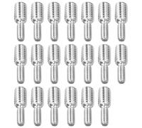 20 Pzz. Perni Filettati a Doppia Rstremità da M6x20mm a M8x20mm con Testa a Intaglio, Adattatori di Filettatura Maschio-Maschio per Riparazione di Mobili e Industriale