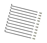 20 raggi neri per bici elettrica da 2,6 mm, con nippli in ottone, raggi J-Bend resistenti, per bici elettriche/mountain bike, kit di riparazione ruote in acciaio 45# (lunghezza 158 mm)