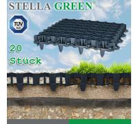 20 Rasengitter 50x50x4cm Stella Green Nero Piastra Rasenwabe Gehwegplatte