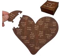 20 Reasons Why I Love You, puzzle a forma di cuore in legno, romantico messaggio d'amore inciso, regalo sentimentale per moglie, marito, fidanzato, fidanzata