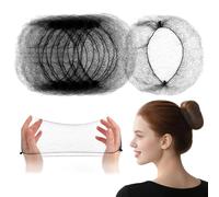20 retine invisibili per capelli, riutilizzate, con bordo elastico, per chignon da donna, retine nere per ballerine, cuoche, ristoratori