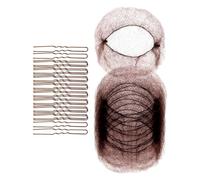 20 retine per capelli per panini a forma di U spille e bordi elastici invisibili, retine per capelli per creatore di danza