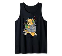20 Retro Orso Cuffie Cute Gamer Teddy Game Canotta
