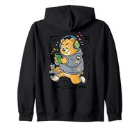 20 Retro Orso Cuffie Cute Gamer Teddy Game Felpa con Cappuccio