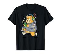 20 Retro Orso Cuffie Cute Gamer Teddy Game Maglietta