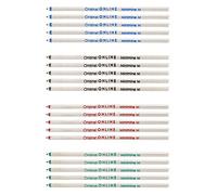 20 ricariche per penna a sfera standard internazionale D1 (5 x blu, nero, rosso, verde) punta media, ricarica penna sostituibile, prova documentaria, impermeabile