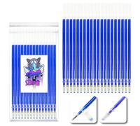 20 Ricariche XXL per penna gel cancellabile compatibile anche con Legami punta 0,5. bullet stick per scritturaa scuola, su tessuto e pelle termo-cancellabile (blu)