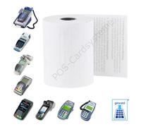 20 rotoli di carta termica per POS e registratori di cassa, da 57 mm x 18 m x 12 mm, per dispositivi POS Ingenico Move 5000, con testo di nota di addebito ELV