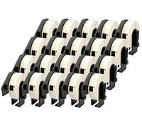 20 Rotoli DK11204 DK-11204 17mm x 54mm Etichette adesive compatibili per Brother P-Touch QL-500 QL-570 QL-700 QL-800 QL-810W QL-820NWB QL-1050 QL-1060N QL-1100 QL-1110NWB (400 Etichette per Rotolo)