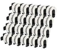 20 Rotoli DK22225 DK-22225 38mm x 30,48m Etichette adesive continuo compatibili per Brother P-Touch QL-500 QL-550 QL-560 QL-570 QL-700 QL-800 QL-810W QL-820NWB QL-1050 QL-1060N QL-1100 QL-1110NWB