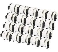 20 Rotoli DK44205 DK-44205 62mm x 30,48m Etichette adesive removibile continuo compatibili per Brother P-Touch QL-500 QL-550 QL-560 QL-570 QL-700 QL-800 QL-810W QL-820NWB QL-1050 QL-1100 QL-1110NWB