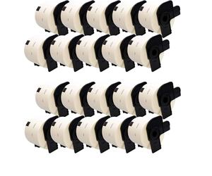 20 ROTOLI ETICHETTE ADESIVE COMPATIBILI BROTHER DK-11202 62x100 mm CON SUPPORTO