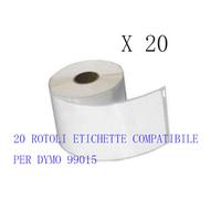20 ROTOLI Etichette compatibile per DYMO 99015 70mmx54mm LABELWRITER 400 450