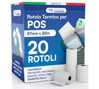 20 Rotoli Pos in Carta Termica Di Alta Qualità 57X20 Metri, Ideali per I Disposi