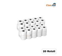 20 Rotoli Termici Pos Mm 57X20 Per Dispositivo Carta Termica Anima 12 Mm
