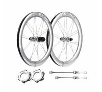 20" Ruote Anteriori E Posteriori Per Bici Pieghevoli 406/451 BMX Set Di Ruote Con Freno A Disco, Cassetta Da 8-11 Velocità, 100/135mm QR, Cerchi A Doppia Parete In Alluminio(Silver,451)