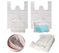 20 sacchetti igienici usa e getta con cuscinetto assorbente, sacchetti igienici usa e getta per comodino, sacchetti igienici portatili per lo smaltimento dei bambini, fodere per sedie e secchielli