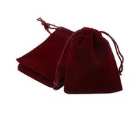 20 sacchetti in velluto con coulisse colorati, piccoli contenitori for cosmetici, tascabili e portatili Per Collana(Wine red,8x10cm)