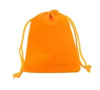 20 sacchetti in velluto con coulisse colorati, piccoli contenitori for cosmetici, tascabili e portatili Per Collana(Orange,15x20cm)