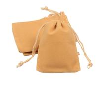 20 sacchetti in velluto con coulisse colorati, piccoli contenitori for cosmetici, tascabili e portatili Per Collana(Gold,8x10cm)