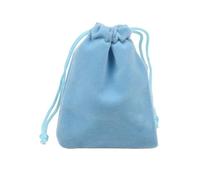 20 sacchetti in velluto con coulisse colorati, piccoli contenitori for cosmetici, tascabili e portatili Per Collana(Sky blue,12x15cm)