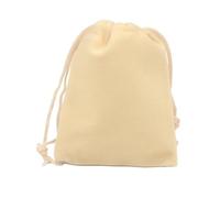 20 sacchetti in velluto con coulisse colorati, piccoli contenitori for cosmetici, tascabili e portatili Per Collana(Beige,10x15cm)