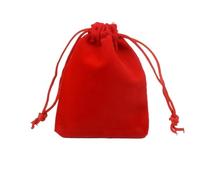 20 sacchetti in velluto con coulisse colorati, piccoli contenitori for cosmetici, tascabili e portatili Per Collana(Red,7x9cm)