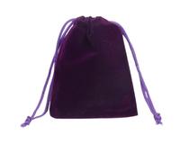 20 sacchetti in velluto con coulisse colorati, piccoli contenitori for cosmetici, tascabili e portatili Per Collana(Purple,12x15cm)